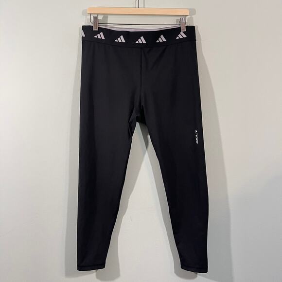 Adidas Women's Black Techfit Elastic Waistband Pull On Leggings Size XL - Picture 1 of 5